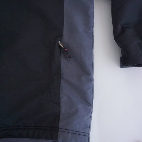 VTG Y2K Gray Tag Nike Black Red Fleece Lined Red Check Zip Up Nylon Ski Jacket L - Picture 5 of 11